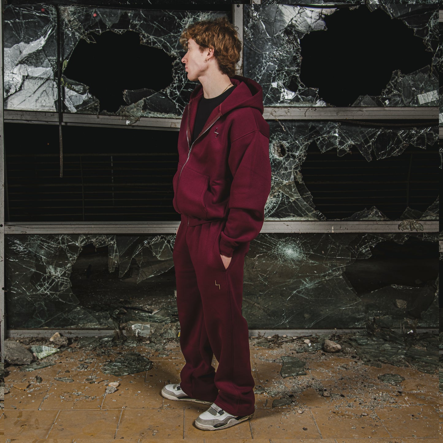 LTN ZIP-UP HOODIE - BORDEAUX